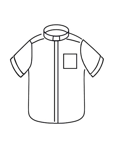 Preview: Collarhemd Oxford Hellgrau Halbarm Gr. M
