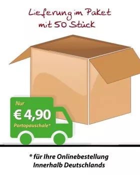 50 Windschutztulpen für Stabkerzen mit Osterkkreuz A + O, rot