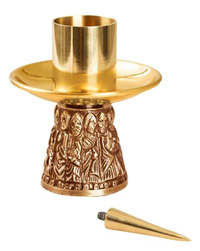 Altarleuchter Messing  7,5 cm hoch, 10,5 cm Ø