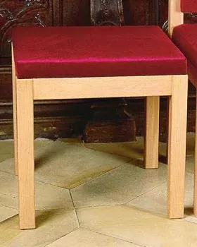 Sedilie Massivholz Buche 47x47cm, Samtbezug