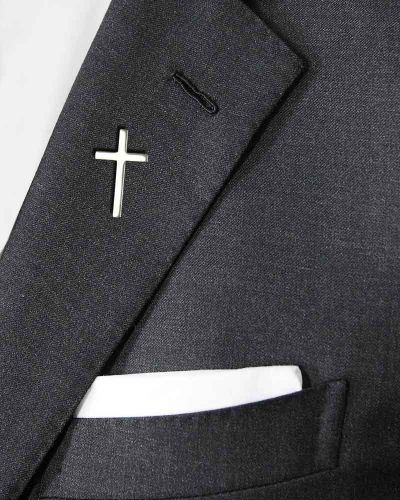 Priesterkreuz Sterling Silber mit Sicherheitsverschluß