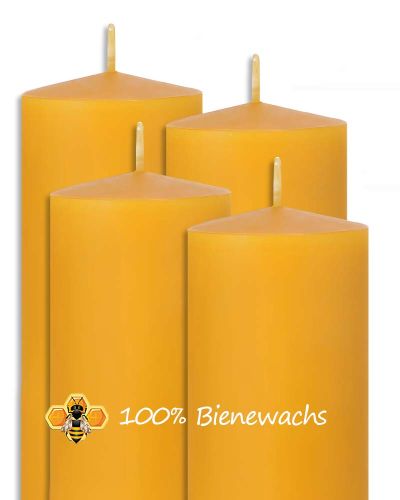 Kerzen 500 x 35 mm 100% Bienenwachs, gelb