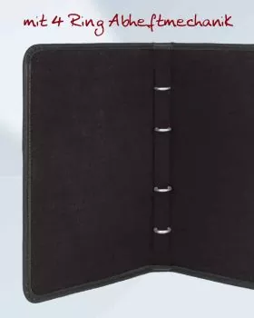 Verkündigungsmappe für DIN A4 schwarz, silber bestickt