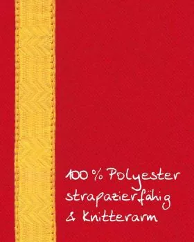 Fronleichnamstuch Polyester rot 78 x 103 cm Bindebänder