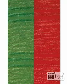 Wendestola grün & rot 160 cm fein struckturiert