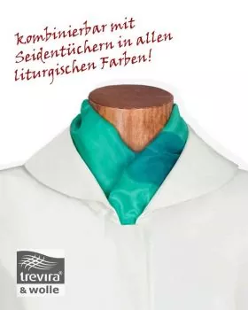 Damentunika creme 135 cm umgelegter Schalkragen