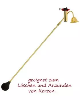 Gasanzünder für Kerzen mit Löschhaube 105 - 165 cm