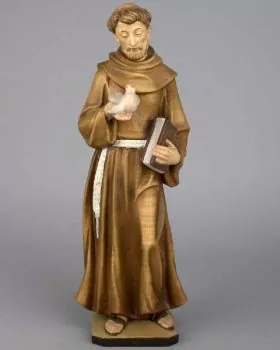 Heiliger Franziskus, 15 cm, holzgeschnitzt