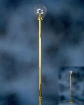 Flambeaux mit Glas 60 cm Messingstange 24 mm Ø