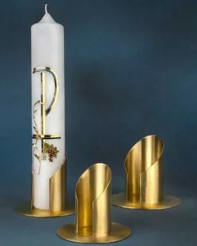 Messingleuchter Hülse für Kerzen mit 80 mm Ø