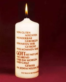 Spruchkerze 150 x 60 mm Von guten Mächten