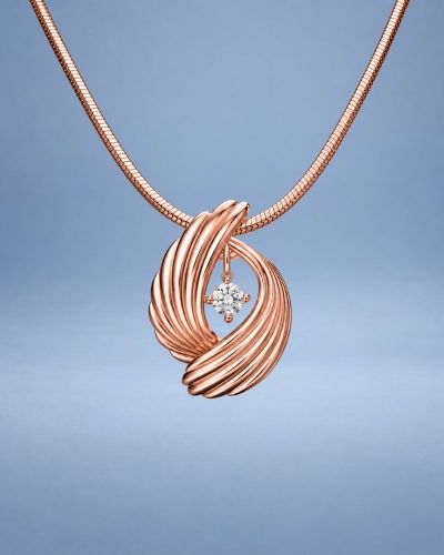 Evrah Anhänger 12x17 mm Silber rose vergoldet Zirkonia