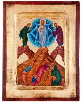 Ikone "Verklärung Christi" 18 x 23 cm Siebdruck