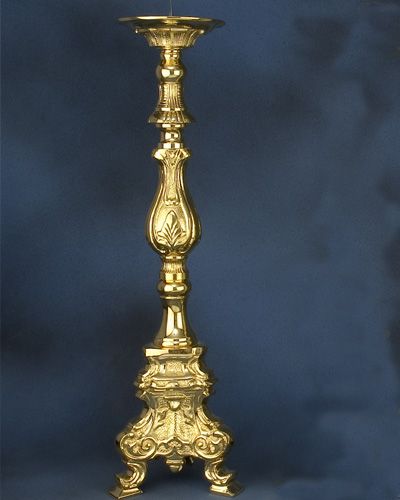 Standleuchter 60 cm hoch mit barocker Ornamentik