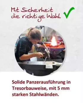 Opferstock mit Eckeinwurf 19 x 15 x 11 cm Stahl 5 mm
