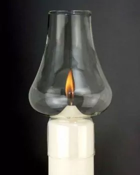 Windschutzglas Tulpe klar XXL für Kerzen mit 80 mm Ø