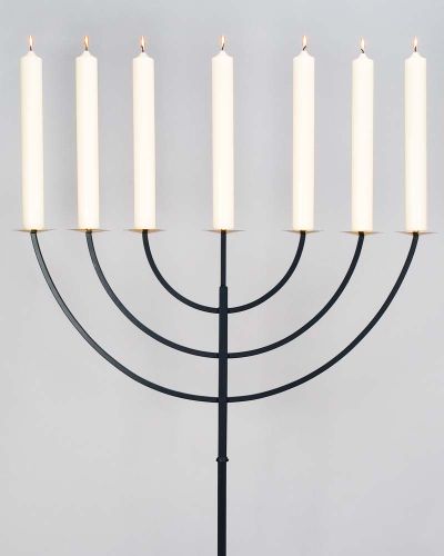 Menora Standleuchter groß siebenarmig 112 cm hoch