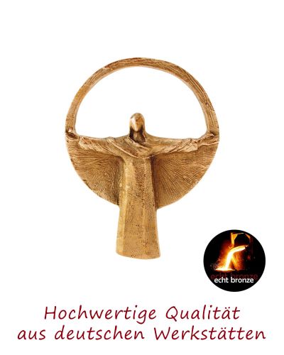 Bronze Figur Jesus Kreisrelief in 14,5 x 11 cm