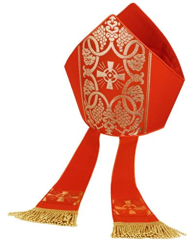 Preview: Nikolausset Mantel und Mitra Gr. 59/60 "Ambelos" 140 cm lang