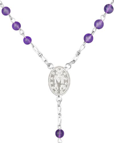 Preview: Rosenkranz Amethystperlen 6 mm Ø im Geschenketui