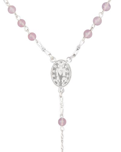 Rosenkranz Rosenquarzperlen 4 mm Ø im Geschenketui