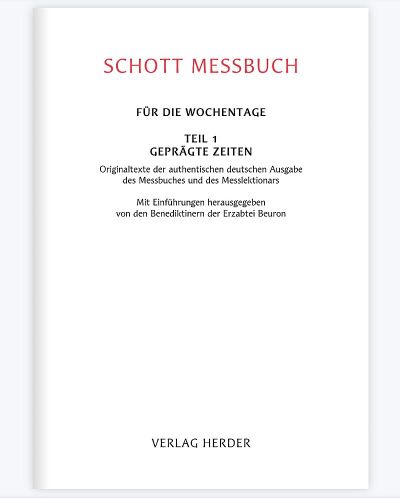 SCHOTT-Messbuch für die Wochentage Band 1