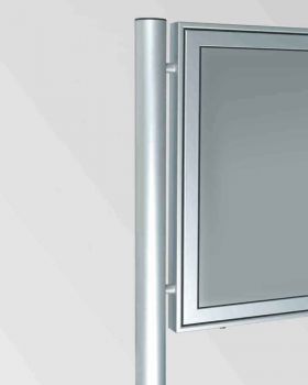 Ständerpaar rund aus Aluminium 80 mm Ø