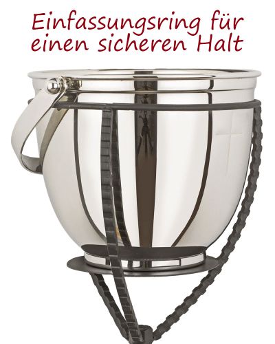 Preview: Weihwasserständer mit Weihwasserkessel Edelstahl