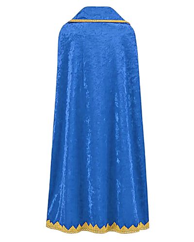 Sternsingerumhang Samt blau, Größe M, Länge 105 cm