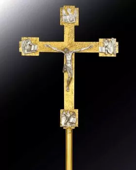 Vortragekreuz 47 x 37 cm vier Evangelisten