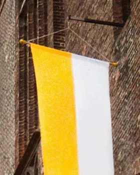 Kirchenfahne 350 - 650 cm Polyester gelb & weiß