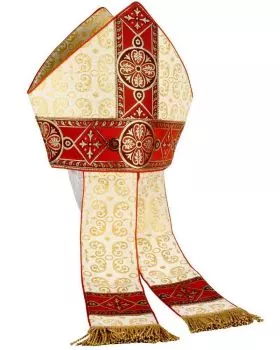 Mitra Nikolaus creme/gold Barockbordüre Gr. 57 - 64