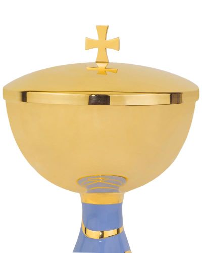 Preview: Ziborium Messing vergoldet 11,5 cm Ø, 18,5 cm hoch