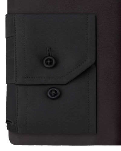 Preview: Collarhemd 100% BW schwarz Kragen römisch