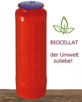 20 AETERNA Kerzen 9 Tage BIOCELLAT Hülle rot