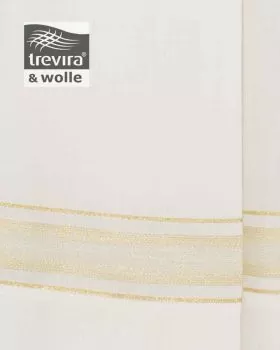 Priesteralbe155 cm creme Wollmix Webbordüre gold