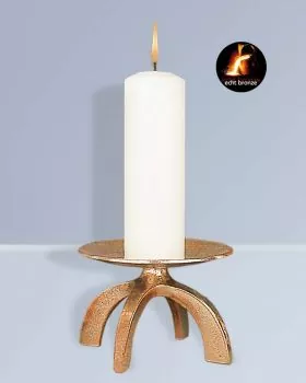 Altarleuchter 15,5 cm Ø Bronze, elegantes Design
