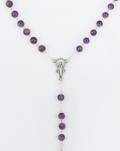 Rosenkranz Sterling Silber Amethyst Perlen 6 mm Ø