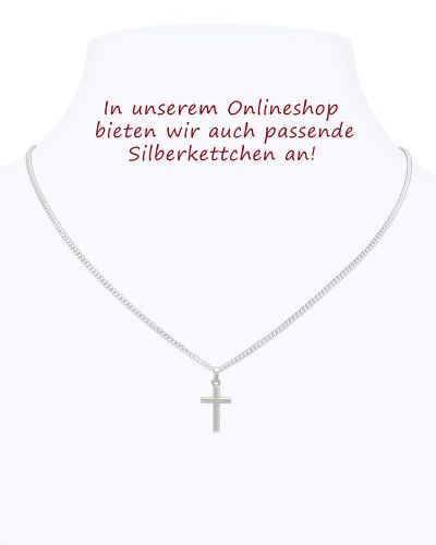Kreuz Anhänger konisch 7 x 10 mm 925 Silber