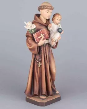 Hl.Antonius von Padua geschnitzt, koloriert, 40 cm