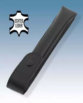 Etui aus Leder schwarz für Aspergill mit 10 cm