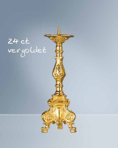 Standleuchter vergoldet barock 22 cm hoch