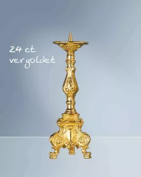 Standleuchter vergoldet barock 22 cm hoch