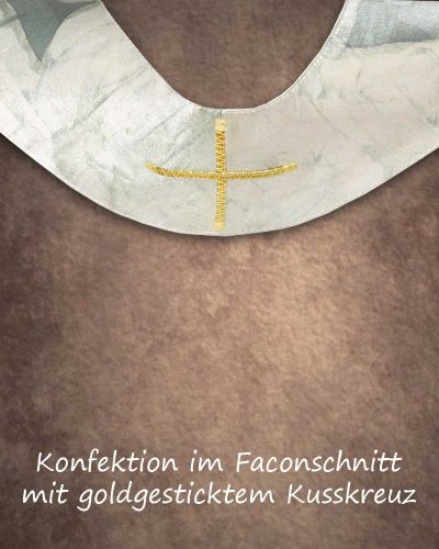 Preview: Langstola Batik grün Kelch und Hostie