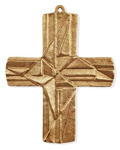 Kreuz mit Ornamenten 9,5 x 8 cm Bronze