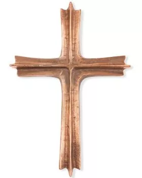 Wandkreuz Bronzerelief schlicht 19 x 13 cm