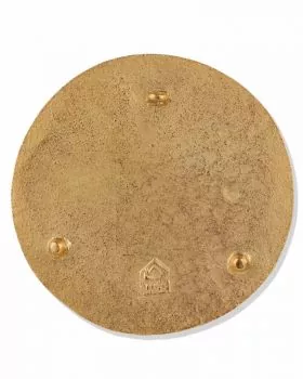 Bronzeplakette 10 cm Ø Relief Schutzengel