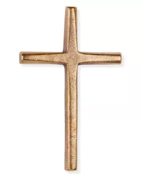 Wandkreuz Bronze gegossen schlicht 10,5 x 6,5 cm