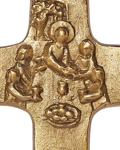 Preview: Kommunionkreuz 9 x 7 cm "das letzte Abendmahl"