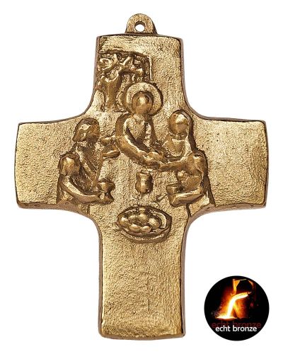 Kommunionkreuz 9 x 7 cm "das letzte Abendmahl"